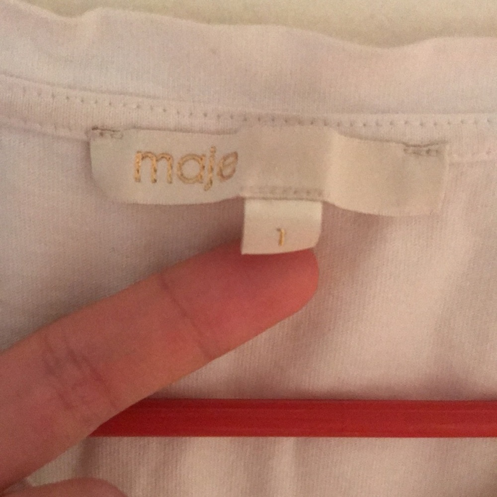 Classic Maje White Ecru Cotton Top - Picture 4 of 7